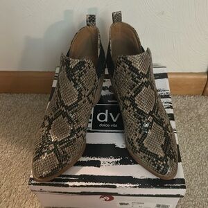 Like new Dolce Vita snakeskin bootie